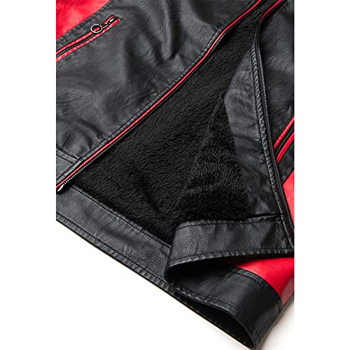 Christian Gift| Devil See Me Head Down Until I Said AMEN| Custom Name|Men Black Red White Leather Jacket Coat4