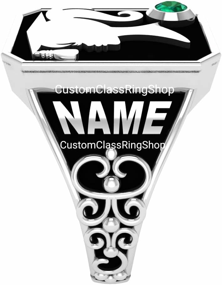 Customized GRADUATION GIRL Class ring for her in silver 925 CLASS OF 2024, 2025