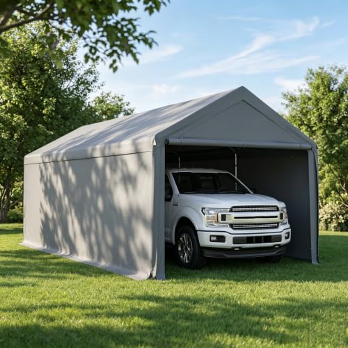 Carport 10x20 Ft Heavy Duty Canopy Steel Canopy Storage...