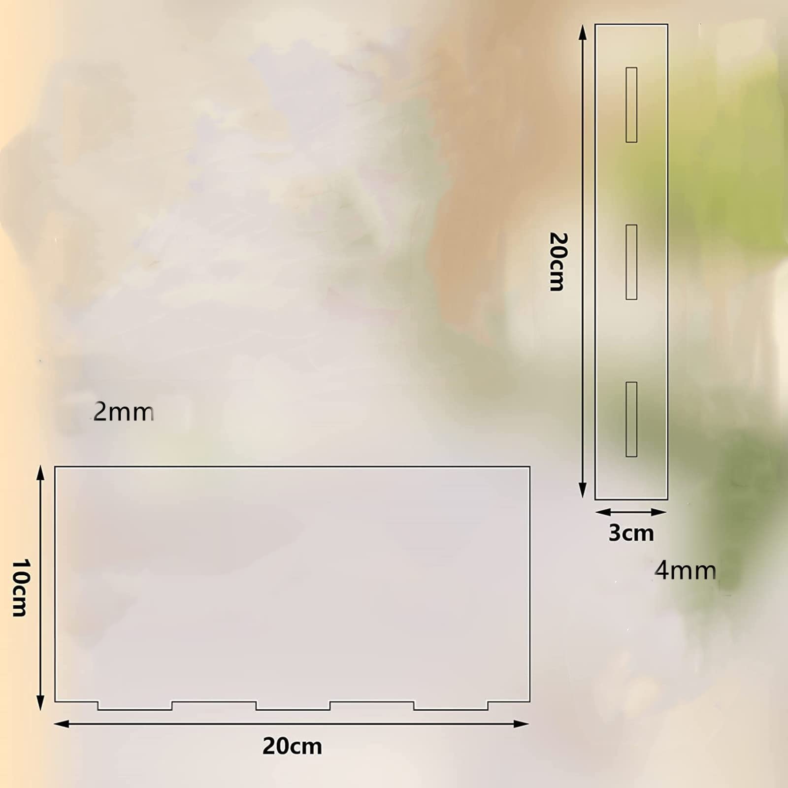 Restaurant-Tischnummern, Tischkarten, rechteckig, Acryl, klar, Hochzeit, Tischnummern, blanko, mit Stabiler Halterung, für Cafés, Bars, Party-Tischschilder (Color : S, Size : 1 to 200)