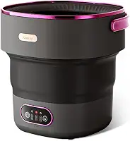 Máquina de lavar portátil, mini lavadora dobrável de 13 l com 4 modos e cesta giratória, limpeza profunda de roupas íntimas, roupas de bebê e roupas pequenas para apartamentos, dormitório, trailer