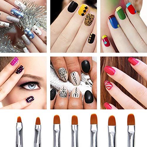 Pinsel Set Gel Pinsel,BETOY 7 Stück Gel Nägel Pinsel Set Gelnägel Pinsel Mit Nagelfader Nailart Pinsel für UV Gel & Acry… – Bild 6