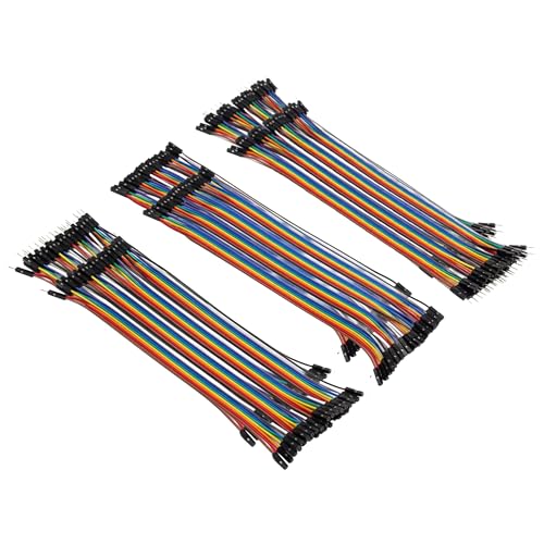 Image of Tishvi 240 Jumper Wires Kit - 80 M-M + 80 M-F + 80 F-F Breadboard Connecting Cables for Arduino, Raspberry Pi, ESP32 & DIY Electronics