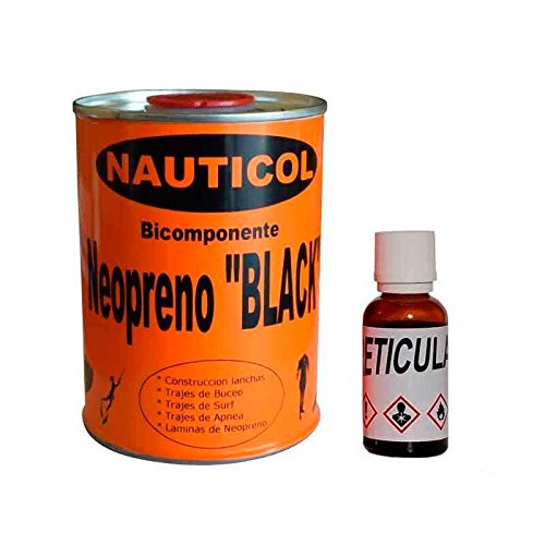 Nauticol Pegamento para reparación de Neopreno Negro (750 ml)