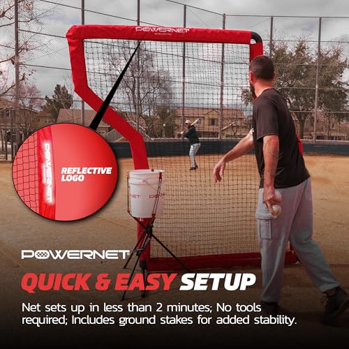 image for Powernet Portable Baseball Practice Net for Pitching and Hitting, Soft