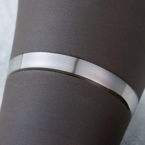 Made in Japan Ceramic Pair Cups – 2×11.2oz Matte Black Cups with Gold & Silver Ring Design | Gift Boxed | Japanese Tea, Sake, Coffee | Wedding, Birthday, Holiday Gift