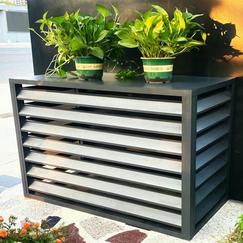 Ocultar unidad de aire acondicionado externa con paneles de aluminio antitopos y óxido