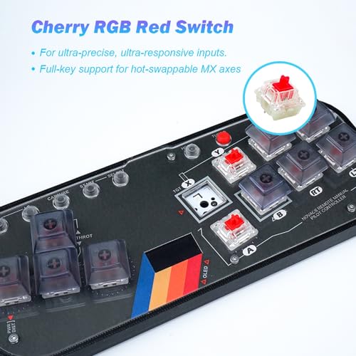 Image of BITFUNX Flatbox Gaming Keypad, Arcade Stick All-Button Leverless Controller - Supports SOCD & Hot Swap, Arcade Controller Street Fight for PC /PS3 /PS4 /Switch /Steam with Custom RGB & TURBO (MINI-002)