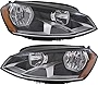 Garage-Pro Headlight Assembly Compatible with 2015-2017 Volkswagen Golf/GTI/Golf Sportwagen Halogen, Hatchback/(Wagon, 2017), From 6-30-2014, Set of 2, Driver and Passenger Side