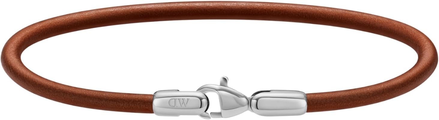 Daniel Wellington Perfect Pair bracelet 185 316L Stainless Steel, Genuine Italian Leather Silver