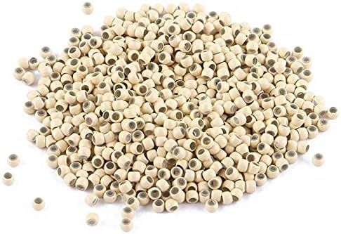 Nano Copper Ring Nano Silicone lined Beads Micro Hair Rings for Nano Tip Hair extension 5Colors available (#13 beige, 500Pcs)