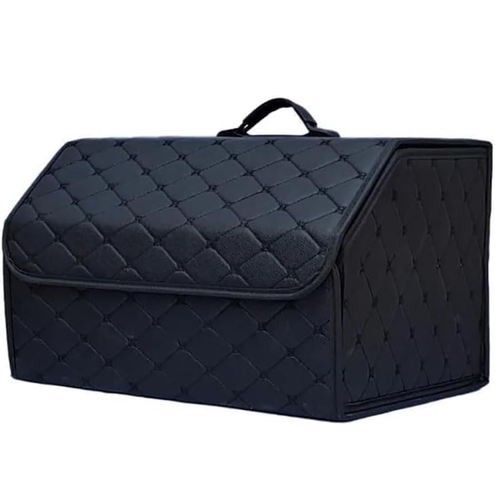 Auto Organizer Bagagliaio per Benz EQE V295 EQS V297, PU-Leder Pieghevole Bagagliaio Organizzatore Portaoggetti Stoccaggio Accessori,Black-L