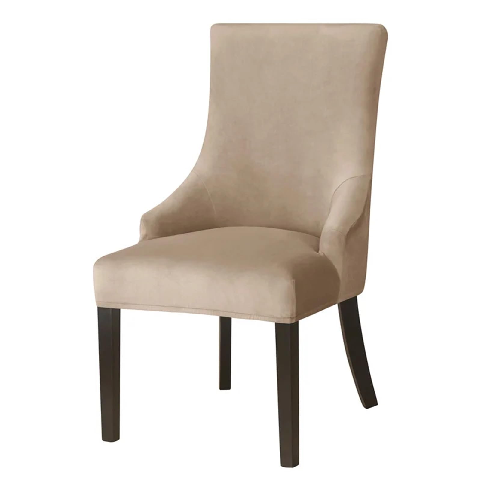 RYQZHHY Chair Cover Velvet Elastic Dining Chair Cover Strech Spandex Covers High Back Sloping Arm Chairs Slipcovers