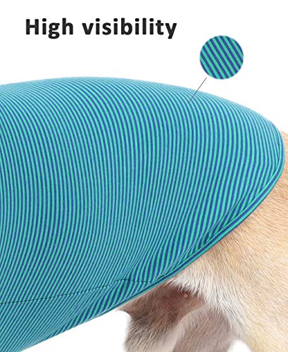 T-shirt en coton pour chien Weone vert rose rayé vêtement taille M