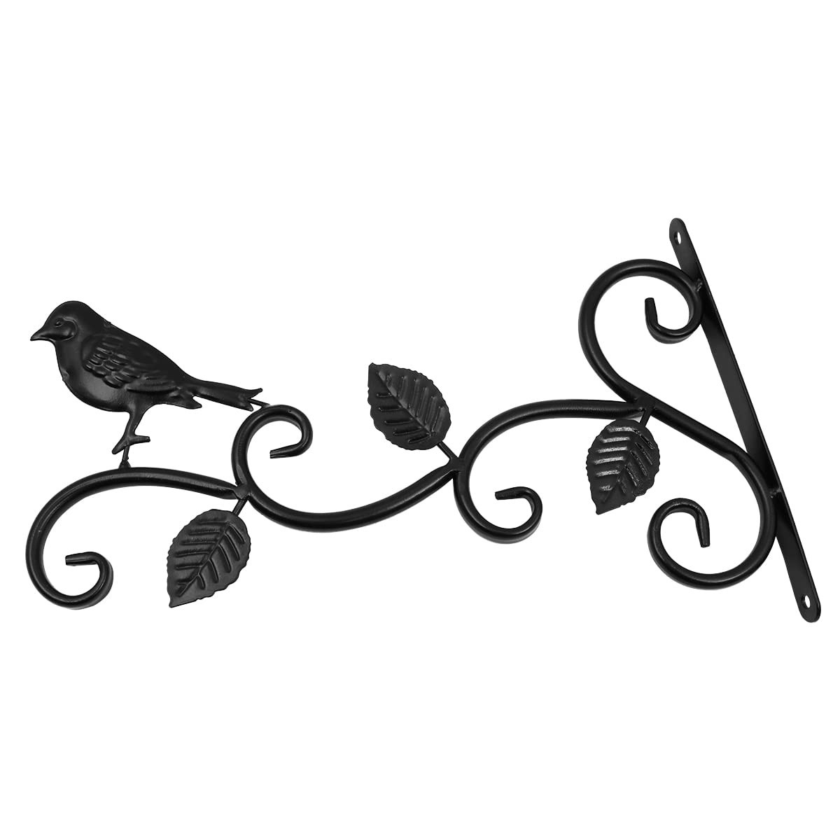 Lot De 2 Crochets Muraux En Fer De 15.2 Cm En Métal Robuste Pour Plantes Décoratives, Crochets Droits Noirs Pour Suspendre Lanterne, Mangeoire à Oiseaux, Manteau, Décoration Intérieure Et Extérieure