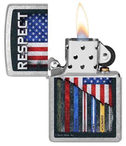 Encendedor Zippo Buck Wear Diseño Street Chrome miniatura 3
