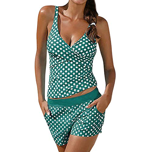 Lulupi Damen Tankini Bikini Set Punkte Zweiteiler Badeanzug, Frauen...