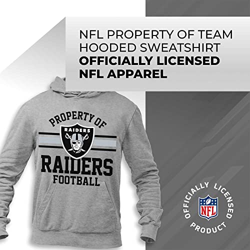 Team Fan Apparel NFL Adult Property Of Hooded Sweatshirt - Cotton & Polyester - Stay Warm & Represent Your Team in Style (Las Vegas Raiders - Sport Gray, Large) - Image 3