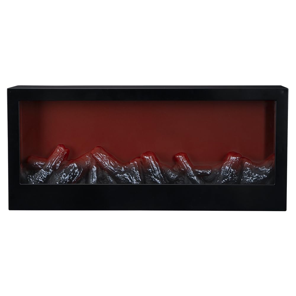 Ideen mit Herz Camino decorativo LED - Funzionamento a batteria - Nessun riscaldamento - Effetto fuoco / fiamma realistico - 45 x 10 x 20 cm con funzione timer (6 ore accesa, 18 ore spenta)