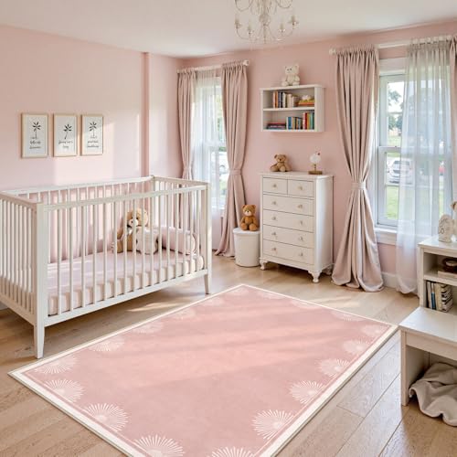 Tapete decorativo Hedlive 5x7 rosa ultrafino lavable miniatura 2