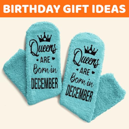 Image of HAPPYPOP Women Queen Birth Month Socks - Month Birthday Gifts, Socks for Her Female in Green