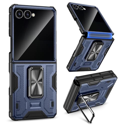 Image of VEGO for Galaxy Z Flip 7 Case with Built-in Privacy Screen Protector, Blue