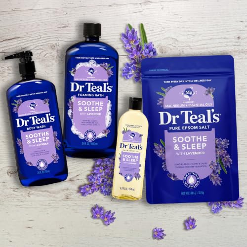 Dr Teal’s Foaming Bath with Pure Epsom Salt, Soothe & Sleep with Lavender, 34 Ounces (Packaging May Vary) - image 7