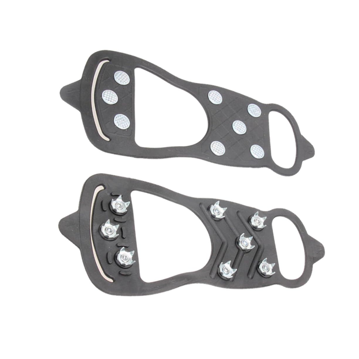 COSMEVIVI Ice Traction Shoes Cover 8- Non-Slip Crampon Cleats for Boots Sneakers Stretchy Ice Climbing Spikes Easy Fit for Men/Women