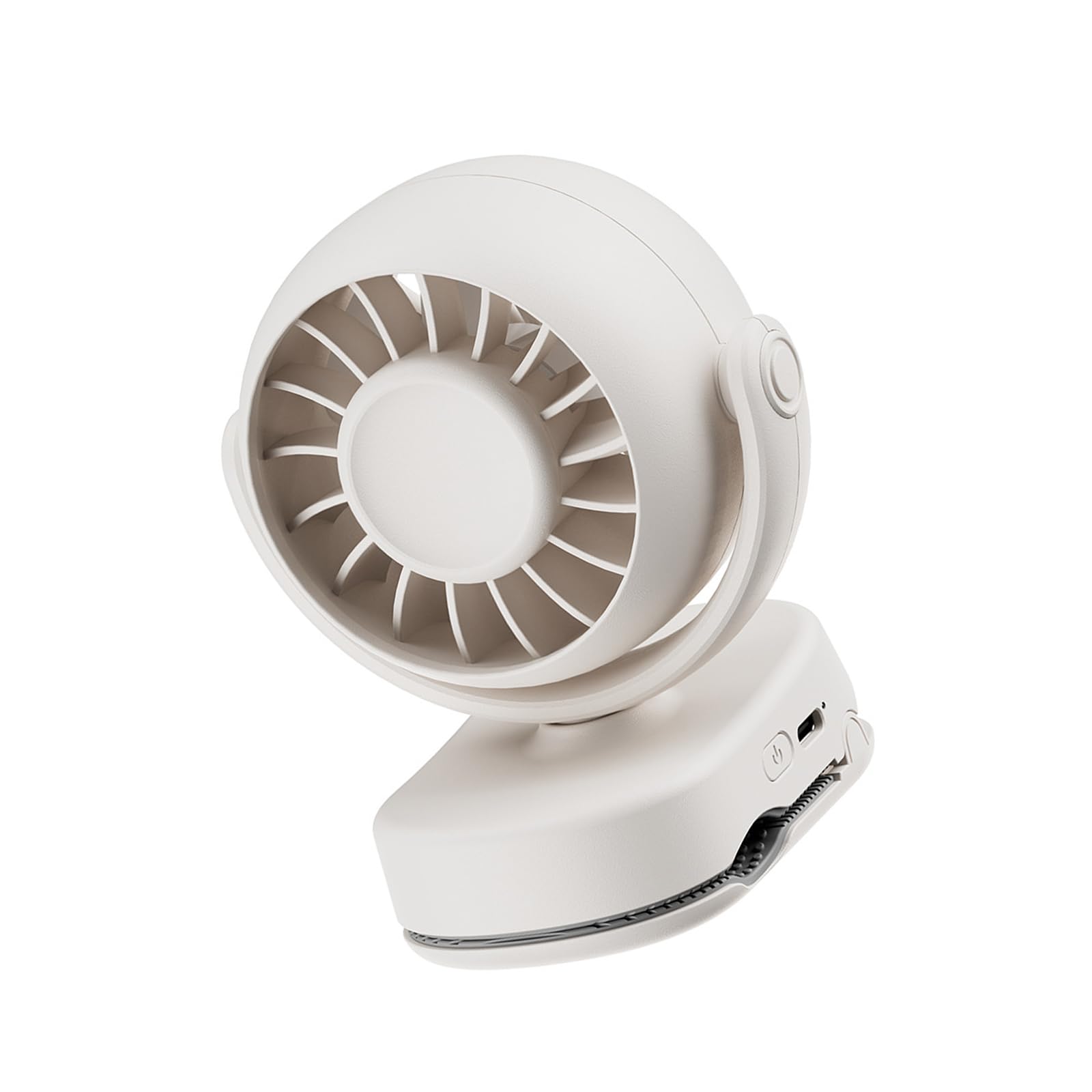 TAZIZI Head Clip on Fan Rechargeable Personal Desk Fan with USB Charging for Home Travel Cooling Desk Cooling