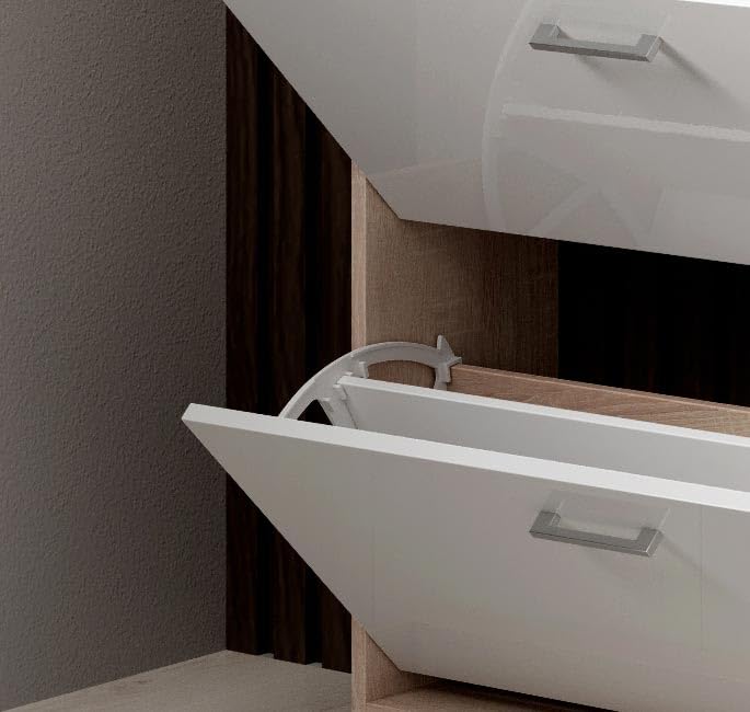 Boby Kapstok | 100% MELAMINE | Eiken, Zwart - Modern