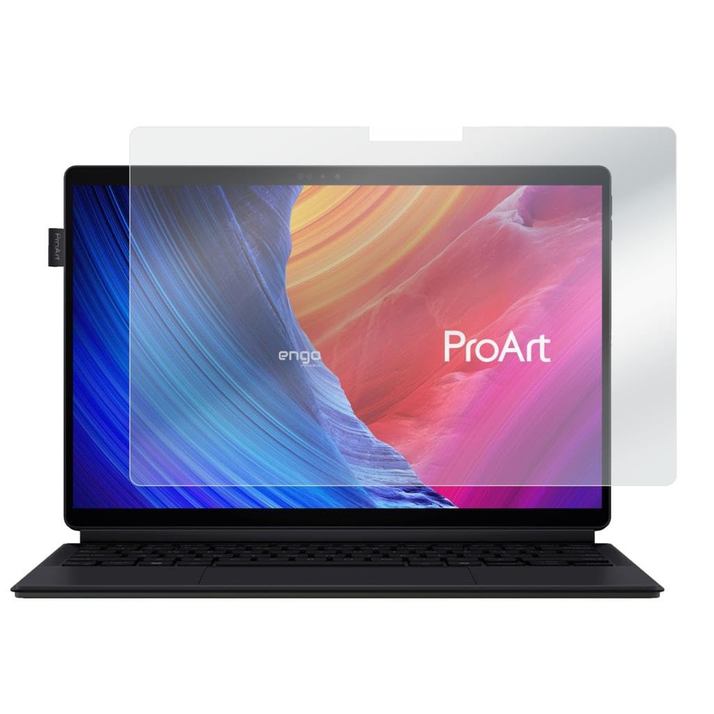 Engo Asus Proart PZ13 13.3 İnç İle Uyumlu Mat Ekran Koruyucu Notebook, Yansıma Ve Parlama Önleyici Parmak İzi Bırakmayan Laptop Koruma, 9H Temperli Kırılmaz Esnek Nano Cam 16:10