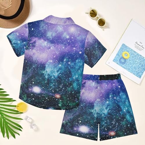 Image of visesunny Little Boys Short Sleeve T-Shirt Beach Shirts for Kids Casual Shorts Set Summer Clothes Outfits
