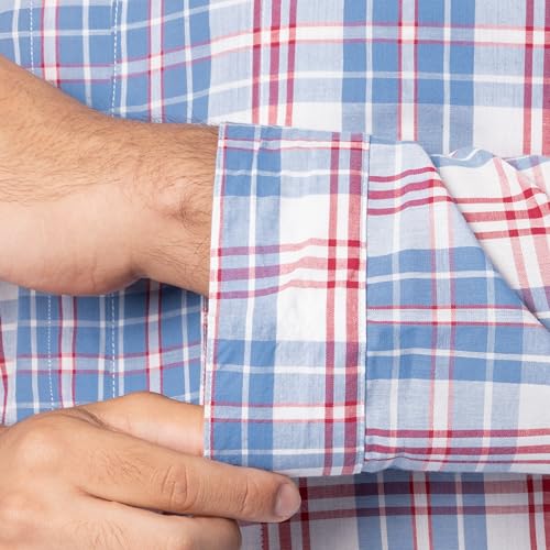 Image of Fruit of the Loom Men's Long Sleeve Broadcloth Pajama Set