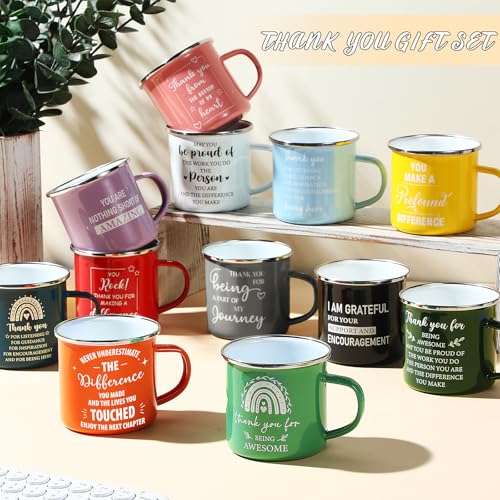 Set 36 piezas mugs de esmalte 12oz con mensaje motivacional miniatura 3
