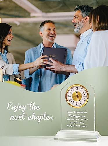 DEEWISH Retirement Gift for Women Men Quartz Desk Clock Plaque Gifts Coworker Gifts Going Away Gift Leaving Gifts Congratulations Retired Gifts for Boss Leader Friends Teacher - Image 3
