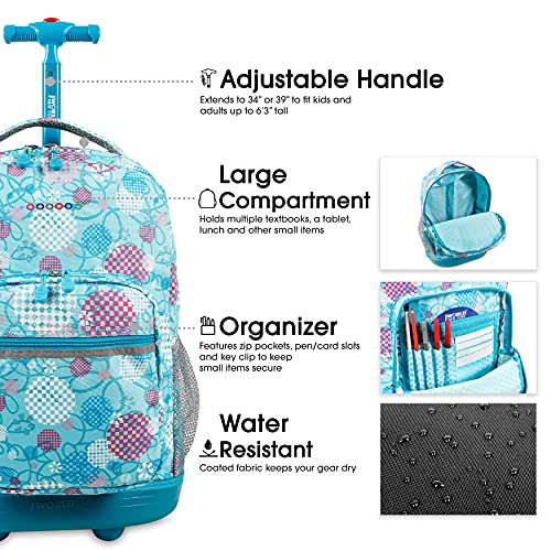 J World New York Sunrise Wheeled Backpack, Dandelion, 18" #TOP4