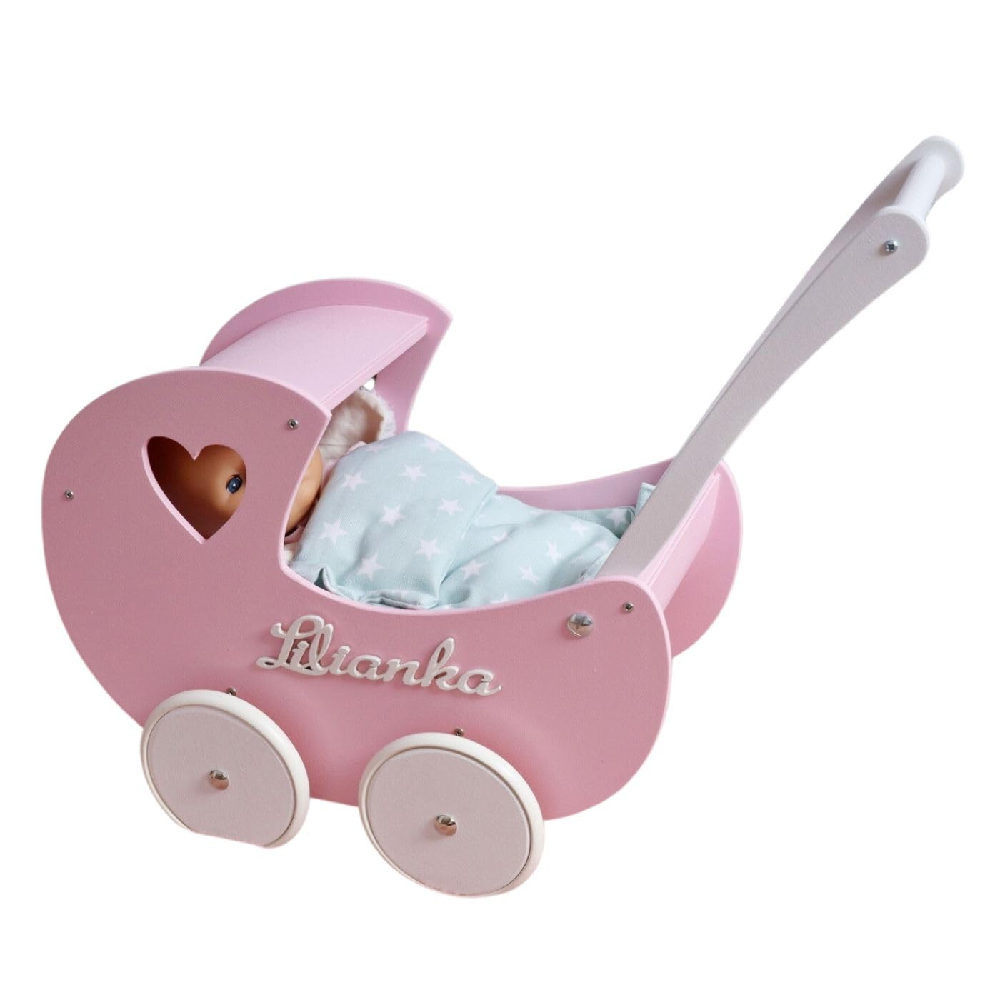 Love Gifts® Walker - Puppenwagen ab 1 Jahr | Lernlaufwagen für Kleinkinder | Lernlaufhilfe, Montessori-Spielzeug für Kleinkinder, Farbe Rosa