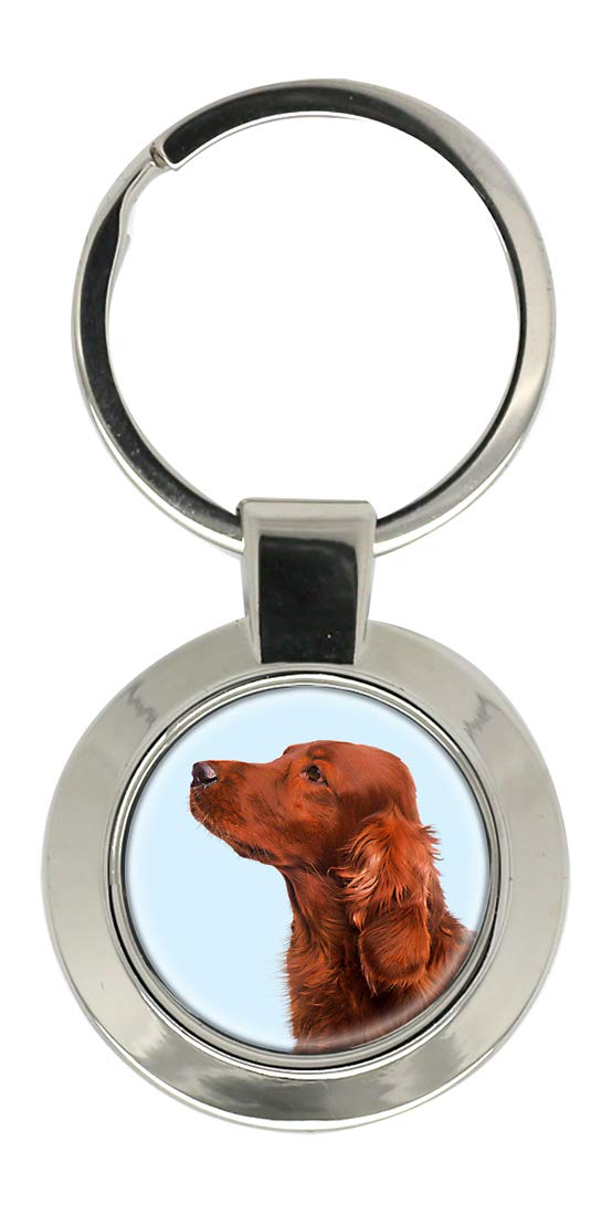 Giftshop Uk Unisex Silver Coloured Metal Irish Red Setter Key Ring