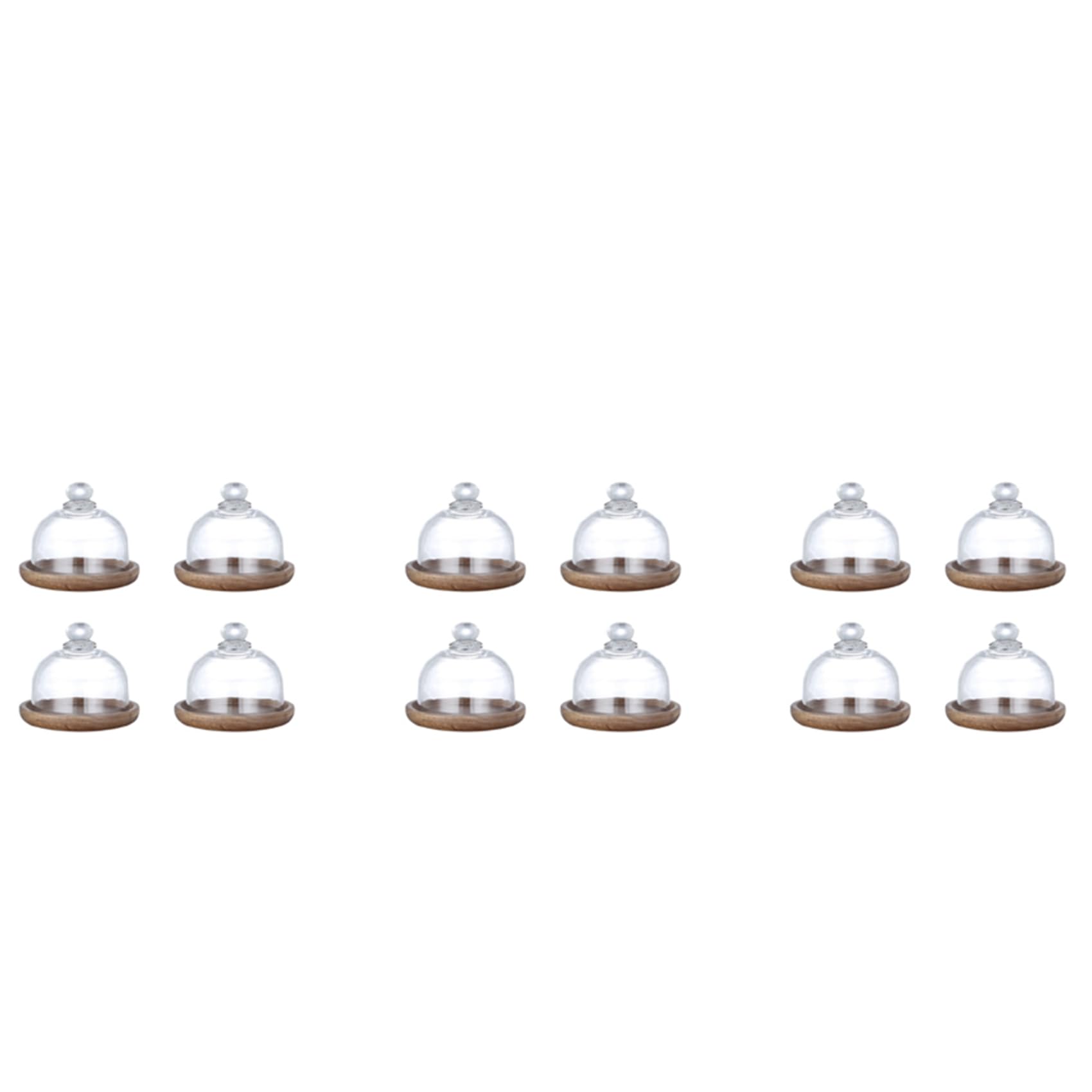 Hndhbfgrt Multifunctional Mini Dessert Serving Stand Cake Dish with Dome Lid Platter Cake Plate for Home Hotels(12Pcs)