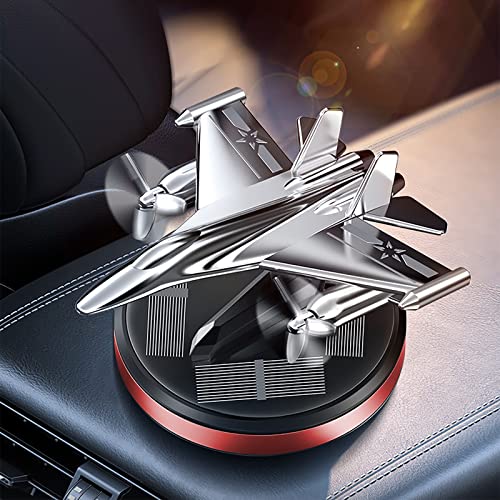 Image of Warplane Car Air Freshener | Rotating Solar Car Freshener, Airplane Car Perfume, Propeller Design, Long-Lasting Fragrance