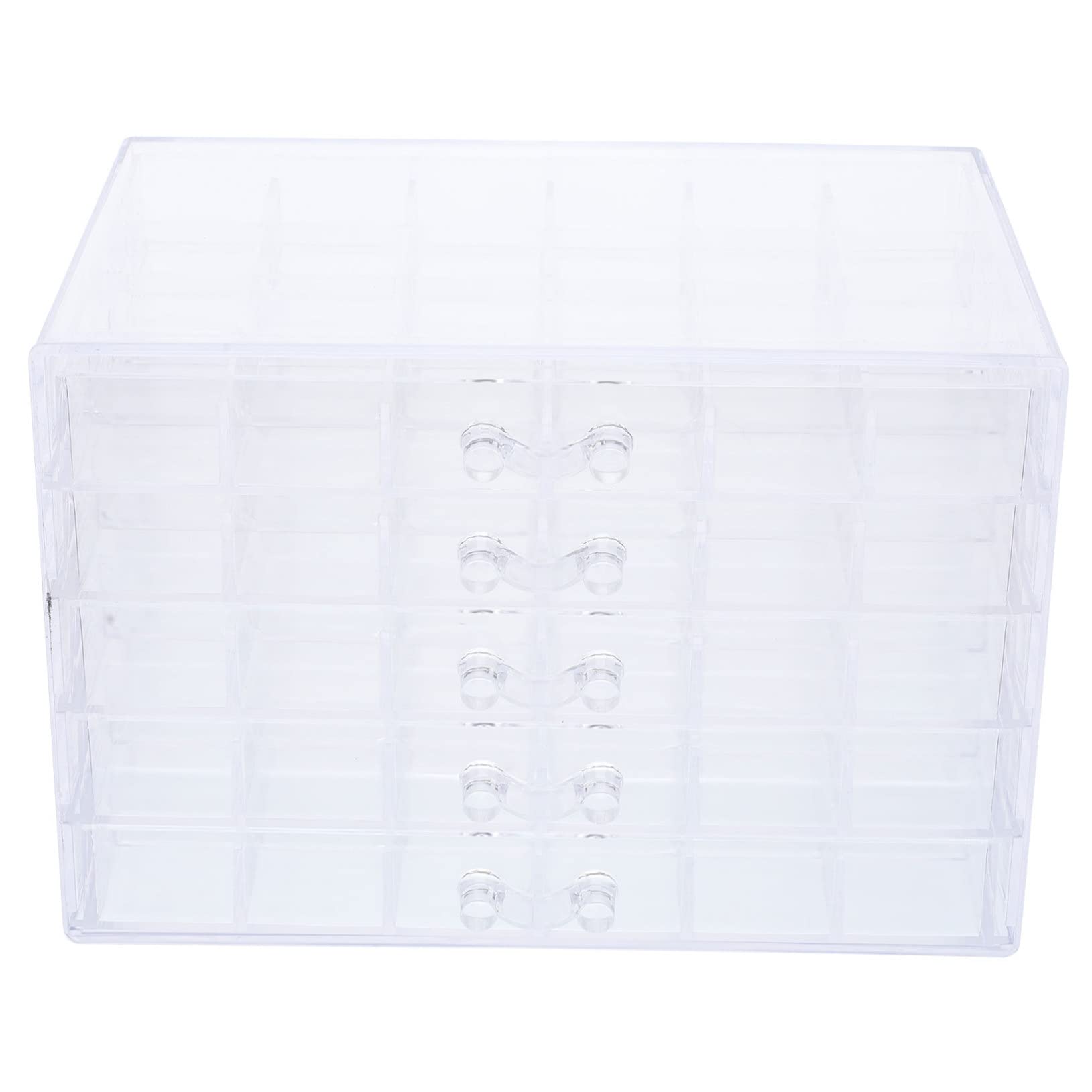 Boîte de rangement nail art transparente avec compartiments pour faux ongles