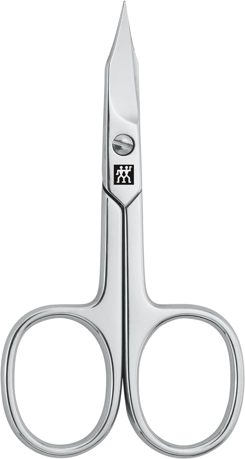 ZWILLING Set manicure (3 pezzi, set pedicure per la cura delle unghie e delle cuticole, in pelle, con forbici per unghie), acciaio inox lucido, rosso