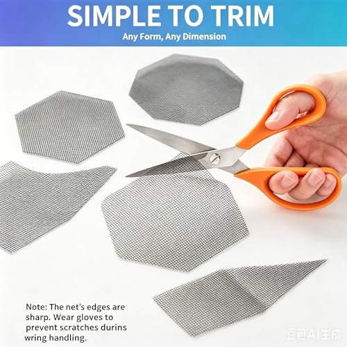 Image of 80 Mesh 304 Stainless Steel Mesh Roll, 0.1mm Ultra Fine Wire Screen 30x100cm, Rustproof Metal Mesh for Filter Screen, Air Vent, HVAC, Kitchen Filtration, Garden & DIY Projects