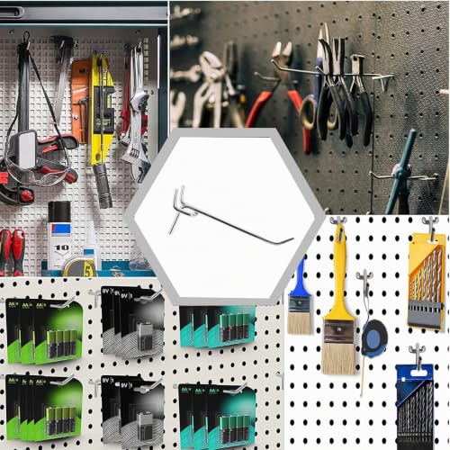 Miniatura 6 de Yoaeyok 20 Piezas Ganchos Para Tableros Con Agujeros, 15cm Ganchos De Metal Para Panel Perforado, Para Perforada De Bricolaje Panel Chapa Perforada De Pared Estante De Exhibición Minorista