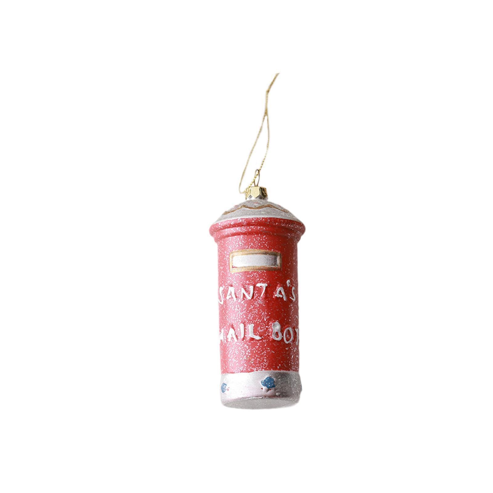 KIXZSAZ for Creative Christmas Tree Decoration Pendant Unique Mail Box Ornament For Special Occasions Santa Mailbox Christmas Ornament Festival Wreath Dec