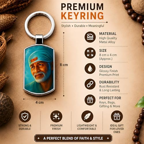 Image of Premium Printed Metal Keychain for Men & Women | High-Definition Artwork Print | Durable Key Ring for Car, Bike, Home & Office Keys | Stylish Decorative Key Holder Gift