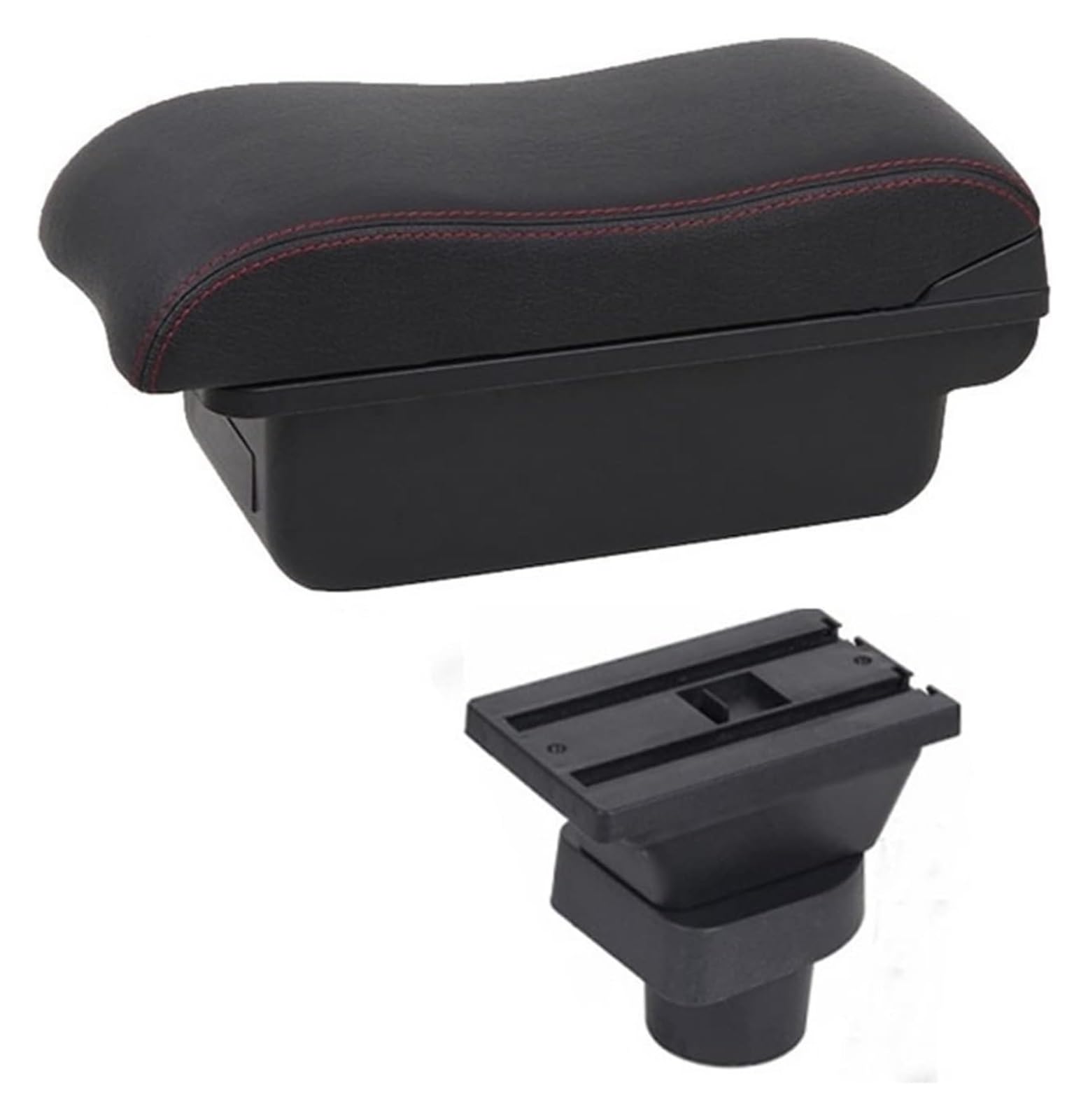 Cassetto Portaoggetti Per Cooper F56 F55 Bracciolo Box Console Centrale Scatola Portaoggetti Custodia Con Portabicchieri USB(Red line,UN)