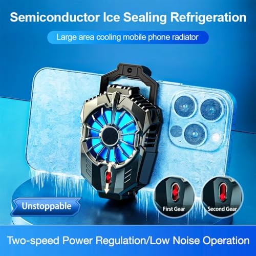 Image of BKN X20 Phone Cooler for Gaming, Universal Phone Cooling Fan -3 with Two Cooling Modes, Mobile Phone Radiator for iPhone and Android Smartphones from 4.5 to 7in for Live Streaming, Gaming, Vlog