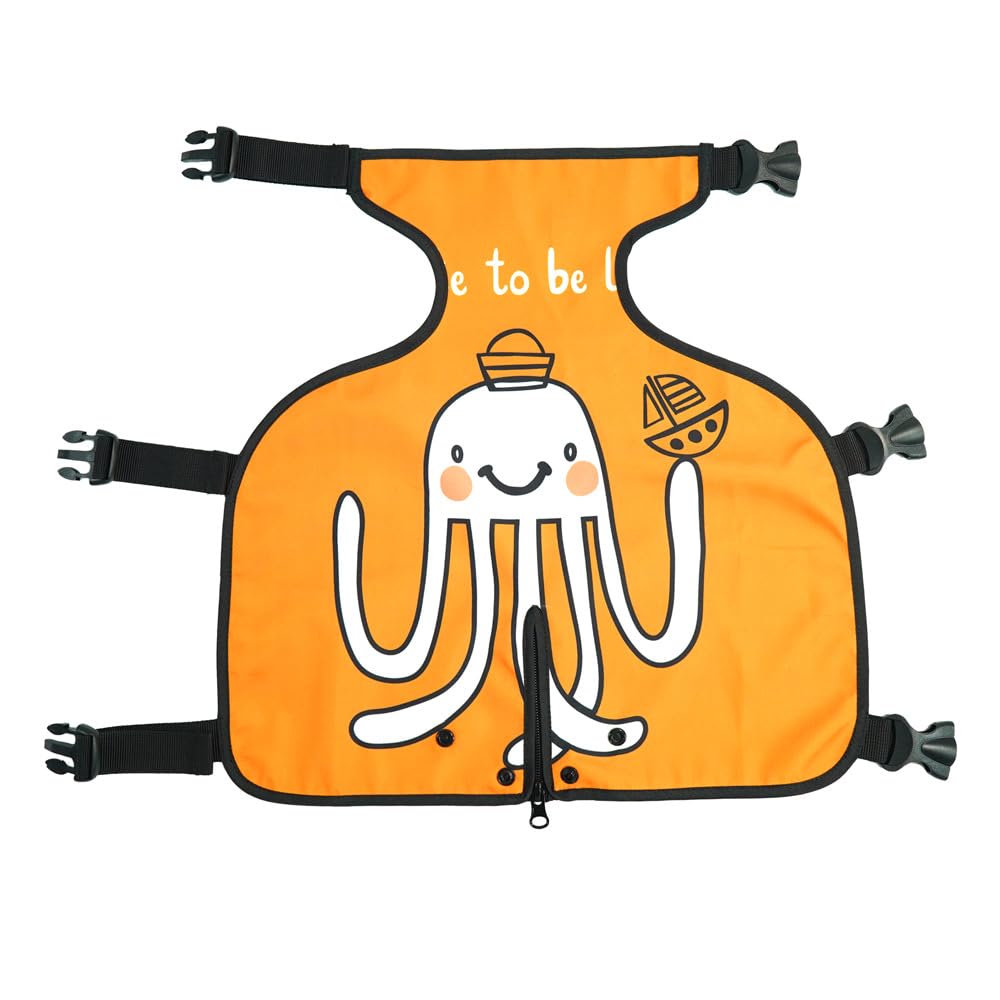 Duuclume Pet Belly Protector, Waterproof Dog Belly Protective Vest with Buckles, Dog Bellyband Bib Chest Protector Prevents from Getting Dirty Wet for Small Medium Large Dogs (Orange,XL)