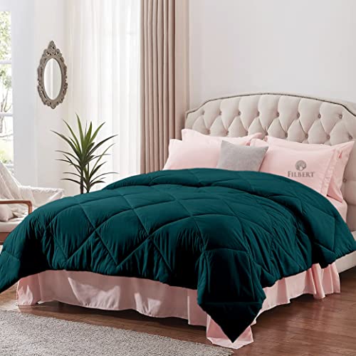 Image of Filbert - Winter Comforter Single Bed 300 GSM Microfiber Blanket for Winter Soft & Cozy Diamond Stitch Quilt (60 inch x 90 inch Inches /152cm x 228cm) - Comforter Single Bed|Teal